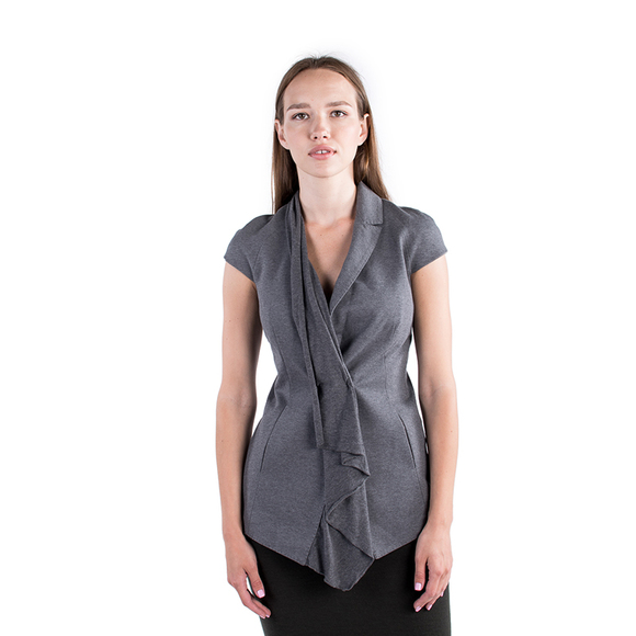 BRUNELLO CUCINELLI GRAY CLASSIC JACKETWOMENS SIZE M